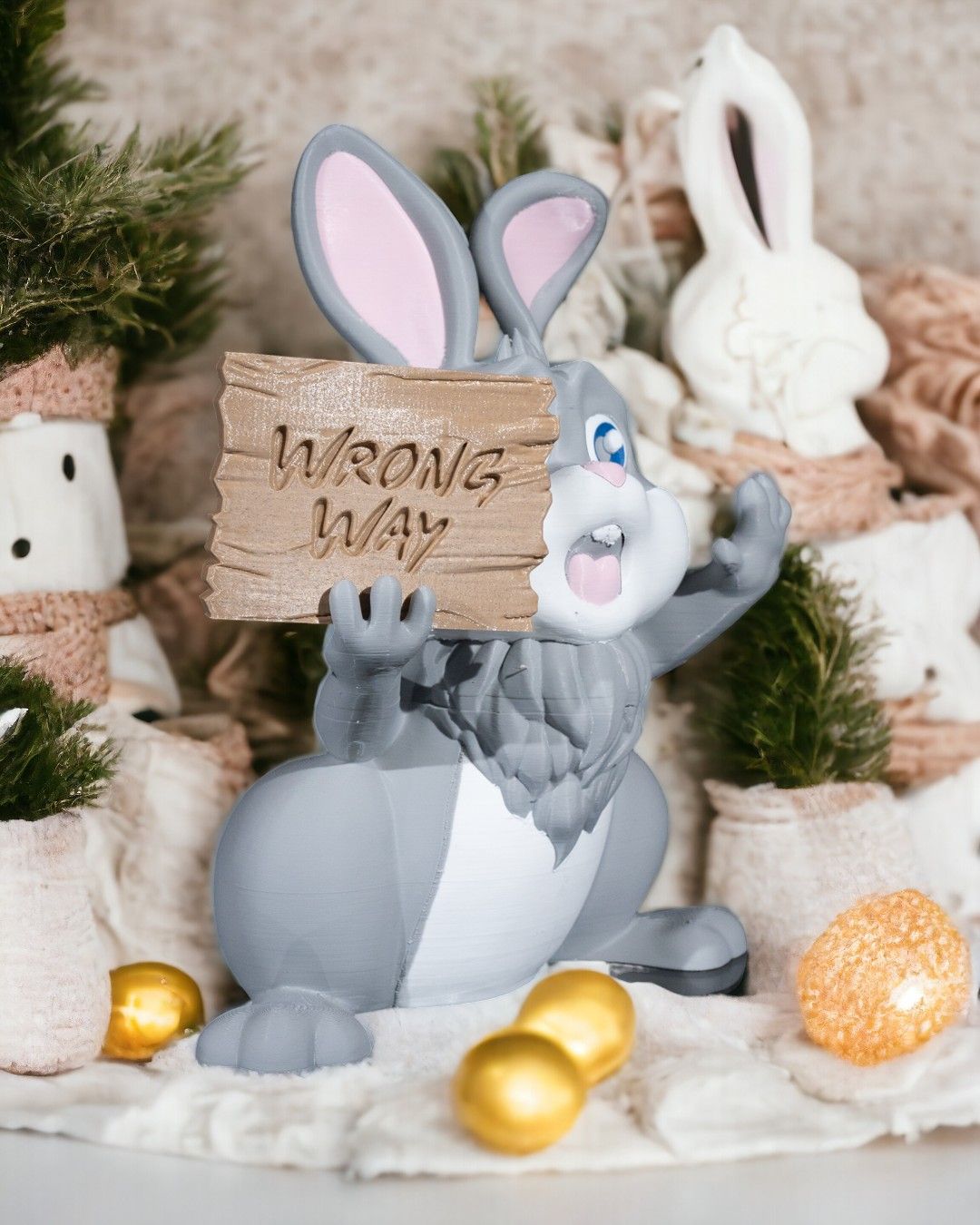 Wrong Way Bunny Sign - Image 5