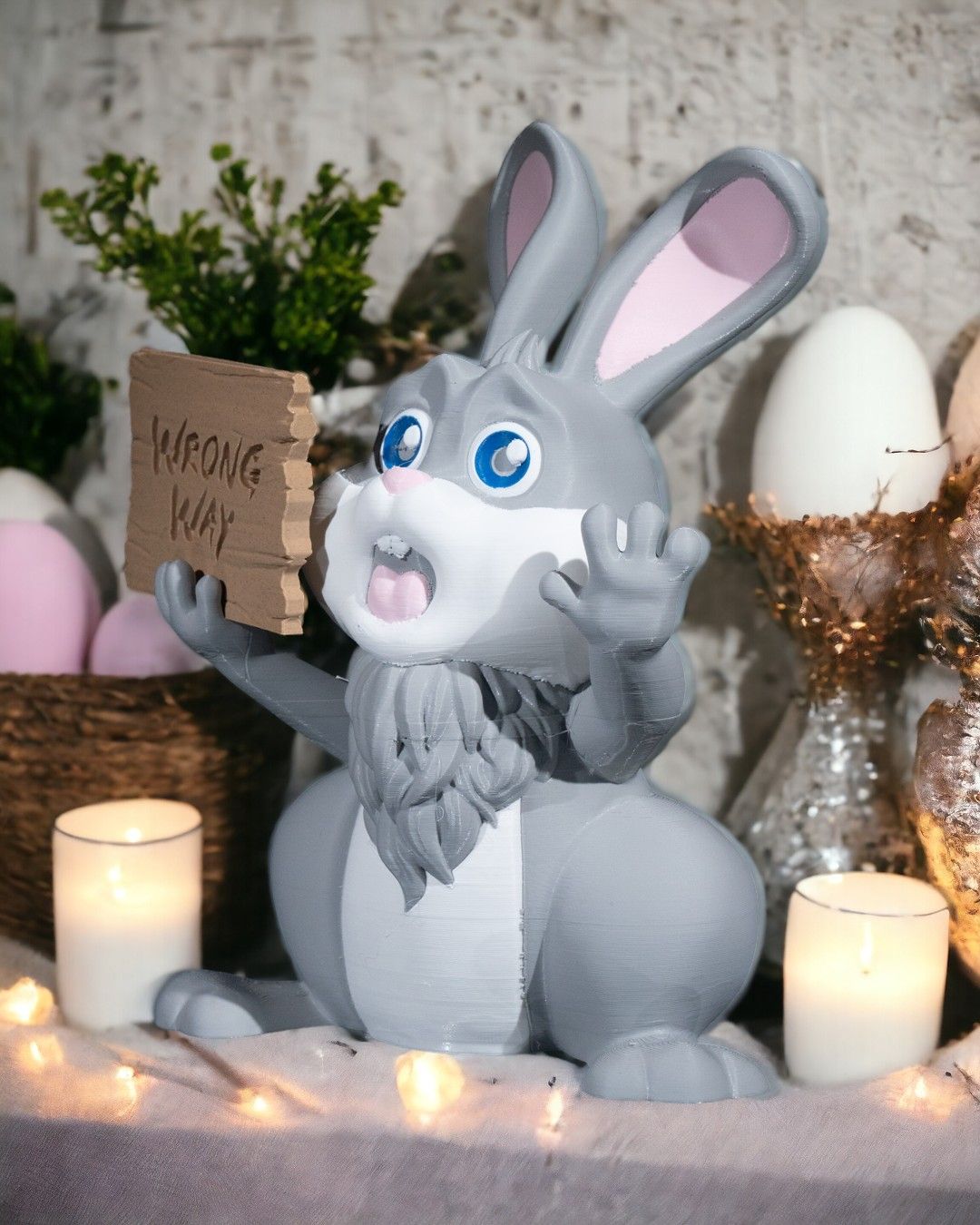 Wrong Way Bunny Sign - Image 4