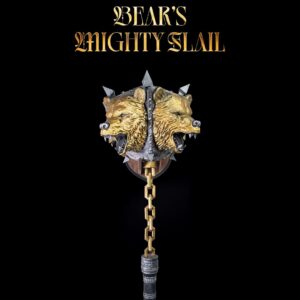 Bear’s Mighty Flail – 3D‑Printed Cosplay Prop Kit (Unpainted, Numbered Parts)