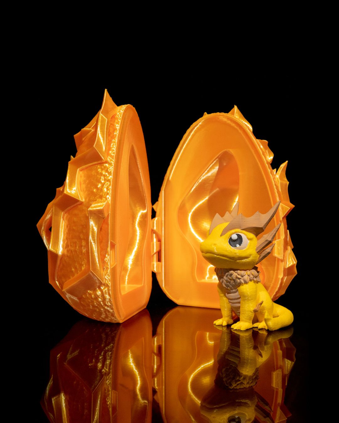 3D Printed Baby Lightning Dragon & Egg – Electrifying Hatchling Collectible - Image 8