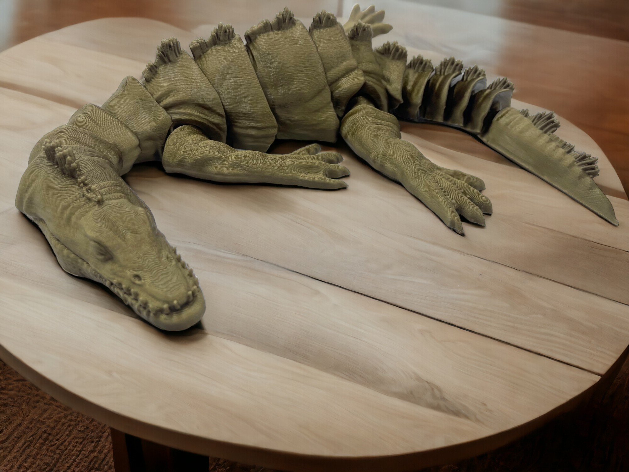 Articulated Nothosaurus Dinosaur Model - Posable 3D Printed Prehistoric Creature Toy - Image 2