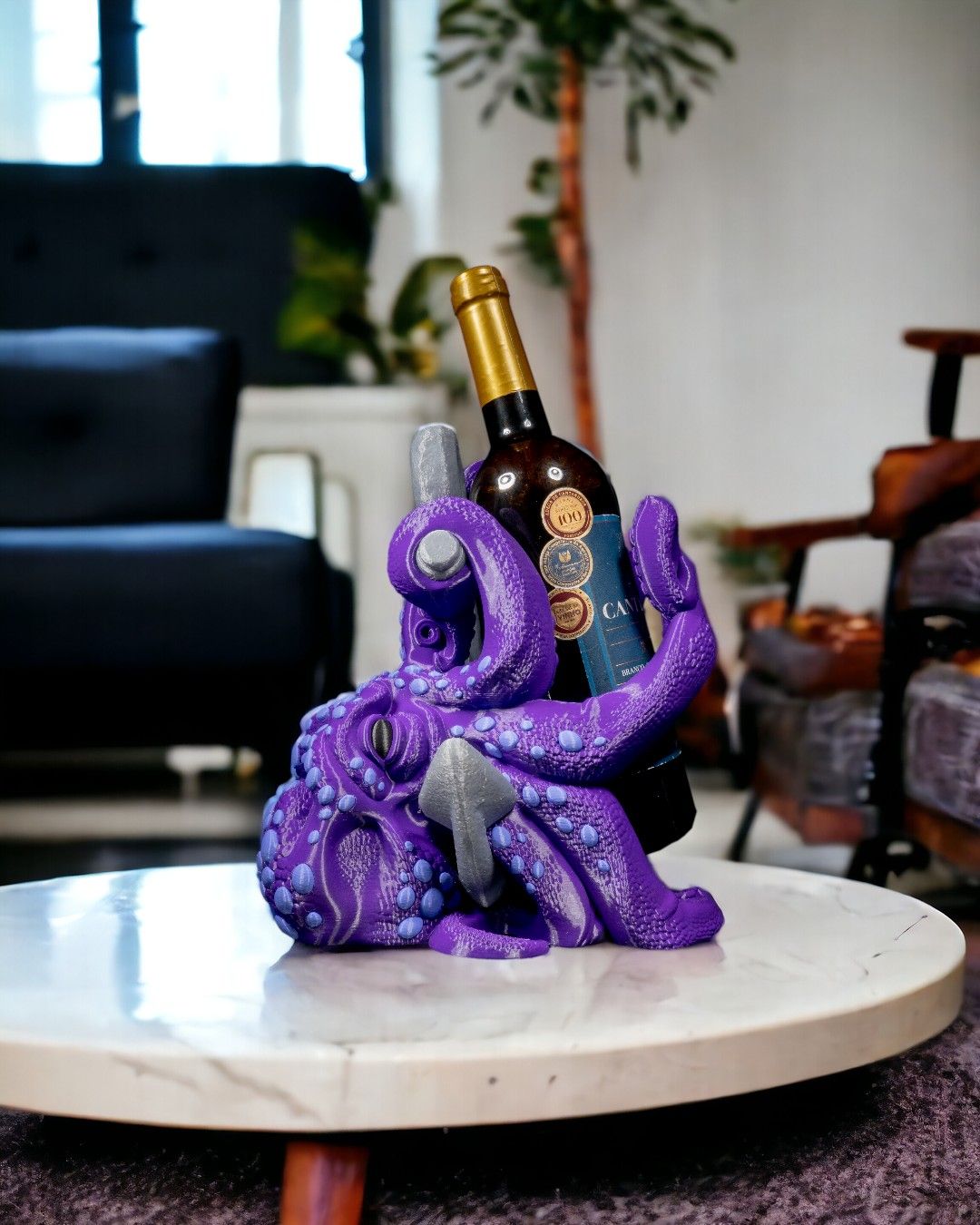 Merlot the Octopus Wine Holder: Elegant and Whimsical Wine Storage - Image 7
