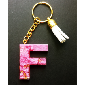 Atslēgu Piekariņš "F" - rozā