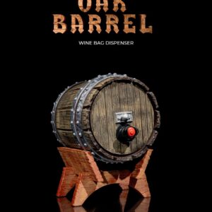 Oak Barrel Wine Bag Dispenser