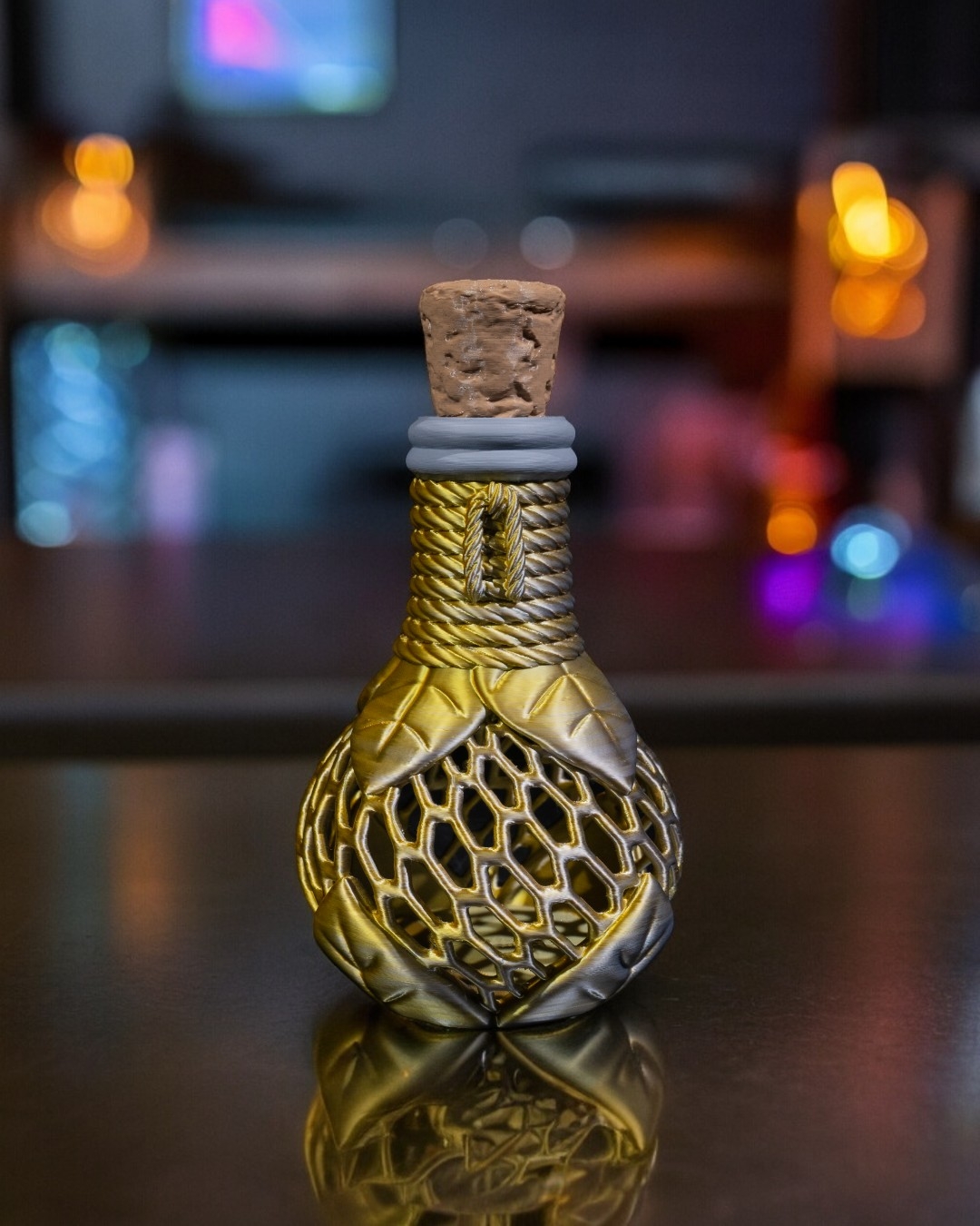 Handcrafted 3D Printed Potion Flask Container | Fantasy Home Decor | Unique Gift - Image 4