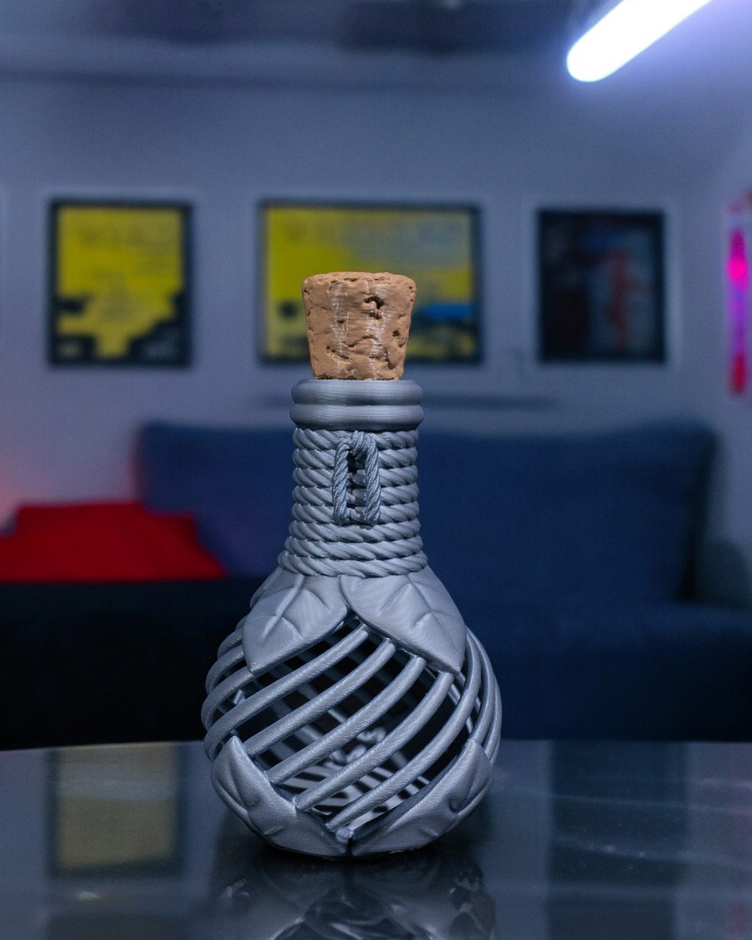 Handcrafted 3D Printed Potion Flask Container | Fantasy Home Decor | Unique Gift - Image 5