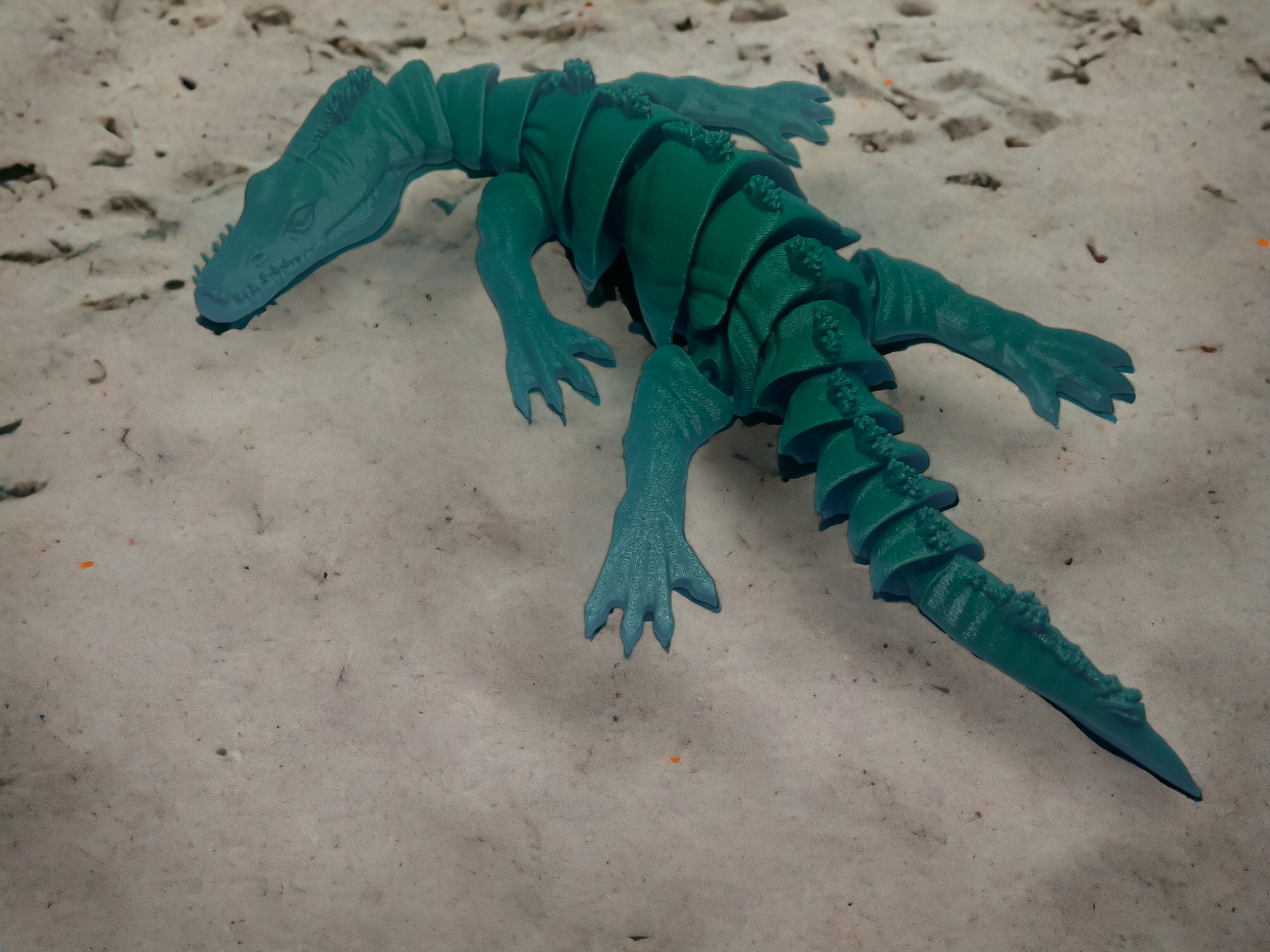 Articulated Nothosaurus Dinosaur Model - Posable 3D Printed Prehistoric Creature Toy - Image 6