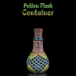 Handcrafted 3D Printed Potion Flask Container | Fantasy Home Decor | Unique Gift