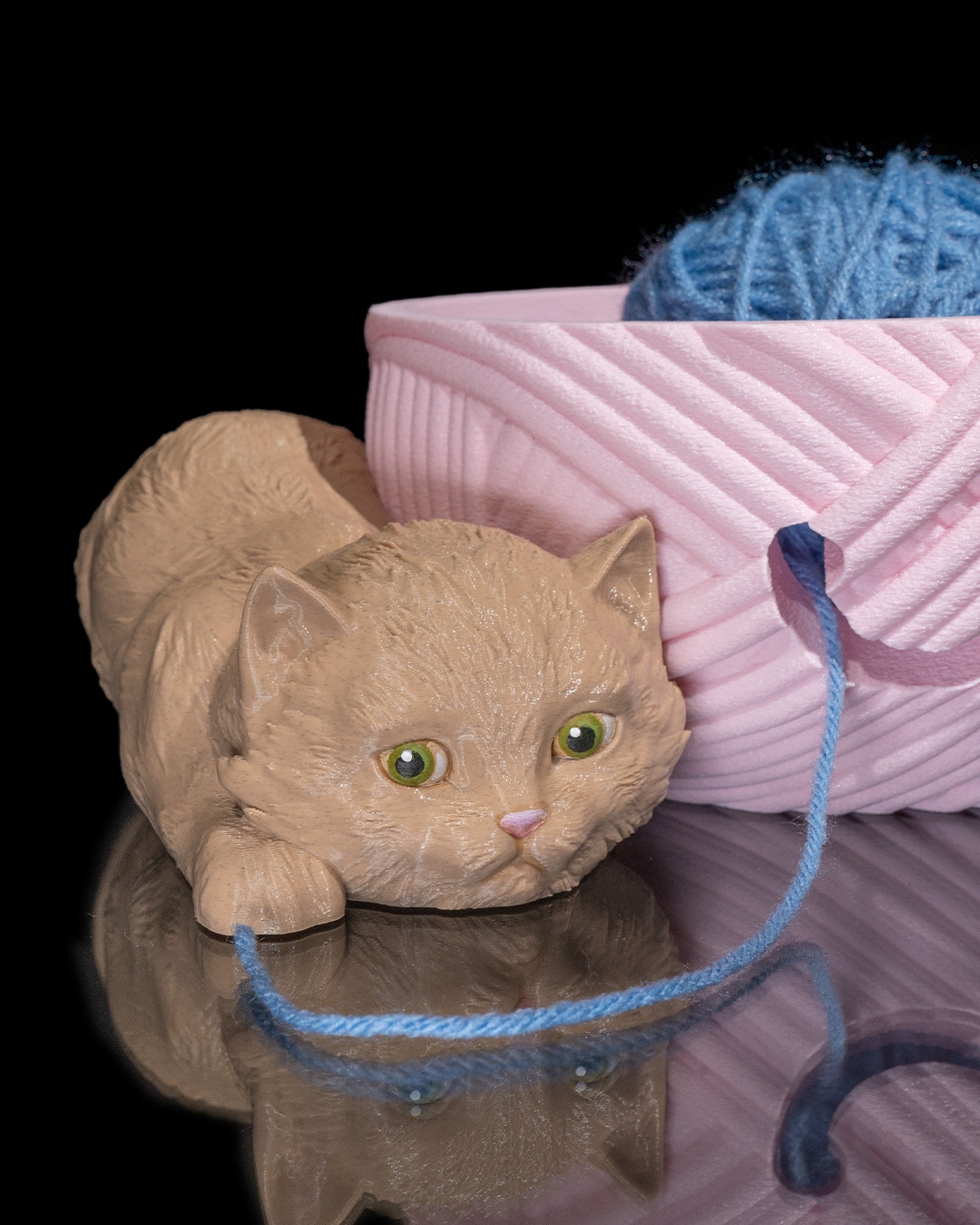 3D Printed Kit‑Cat Yarn Bowl and Hook Case - Image 8