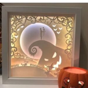 Nightmare Before Christmas Jack Skellington and Sally Light Box