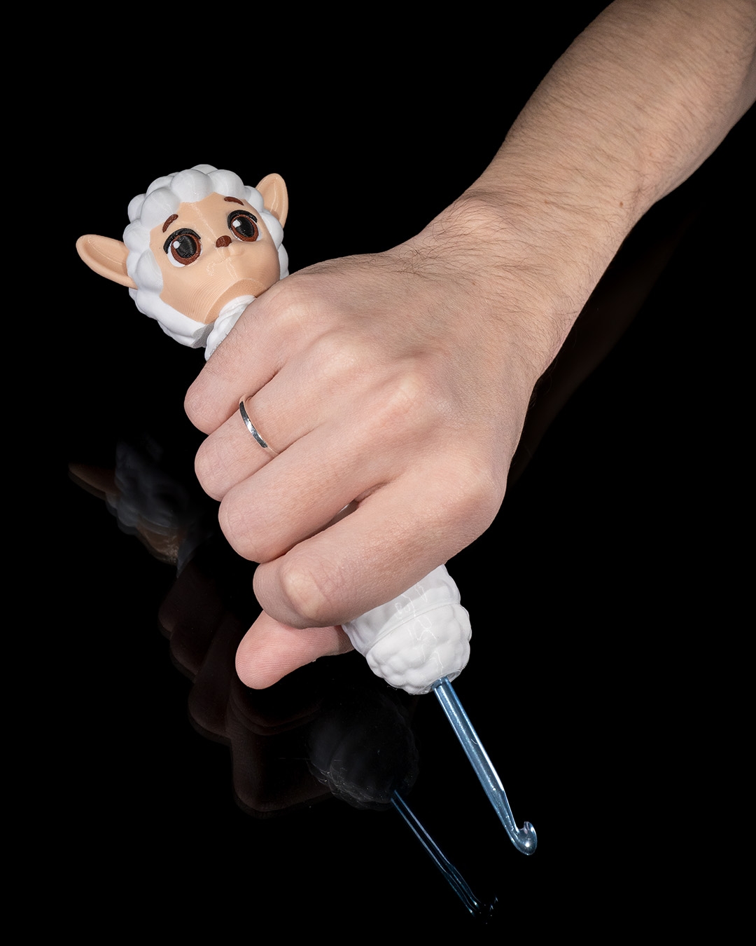 3D Printed Peasheepful Kit Yarn Bowl and Hook Case - Image 6