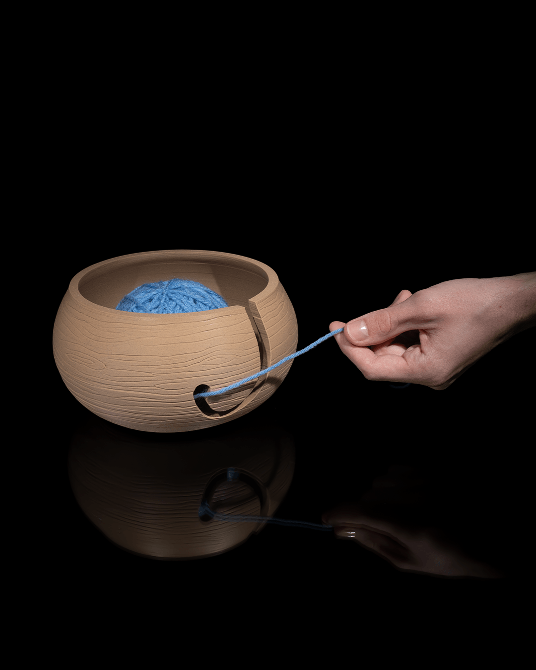 3D Printed Wooden Kit Yarn Bowl and Hook Case - Image 8