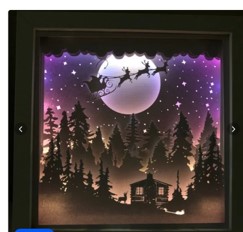 Santa's Cabin Christmas Light Box
