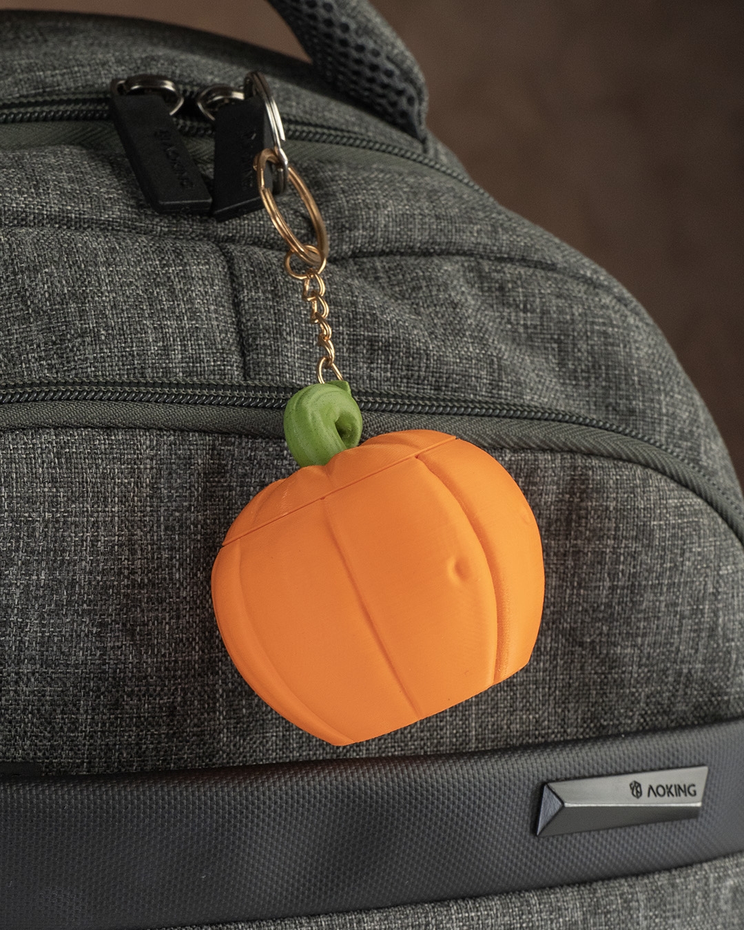 Fox in a Pumpkin Keychain Container - Image 4