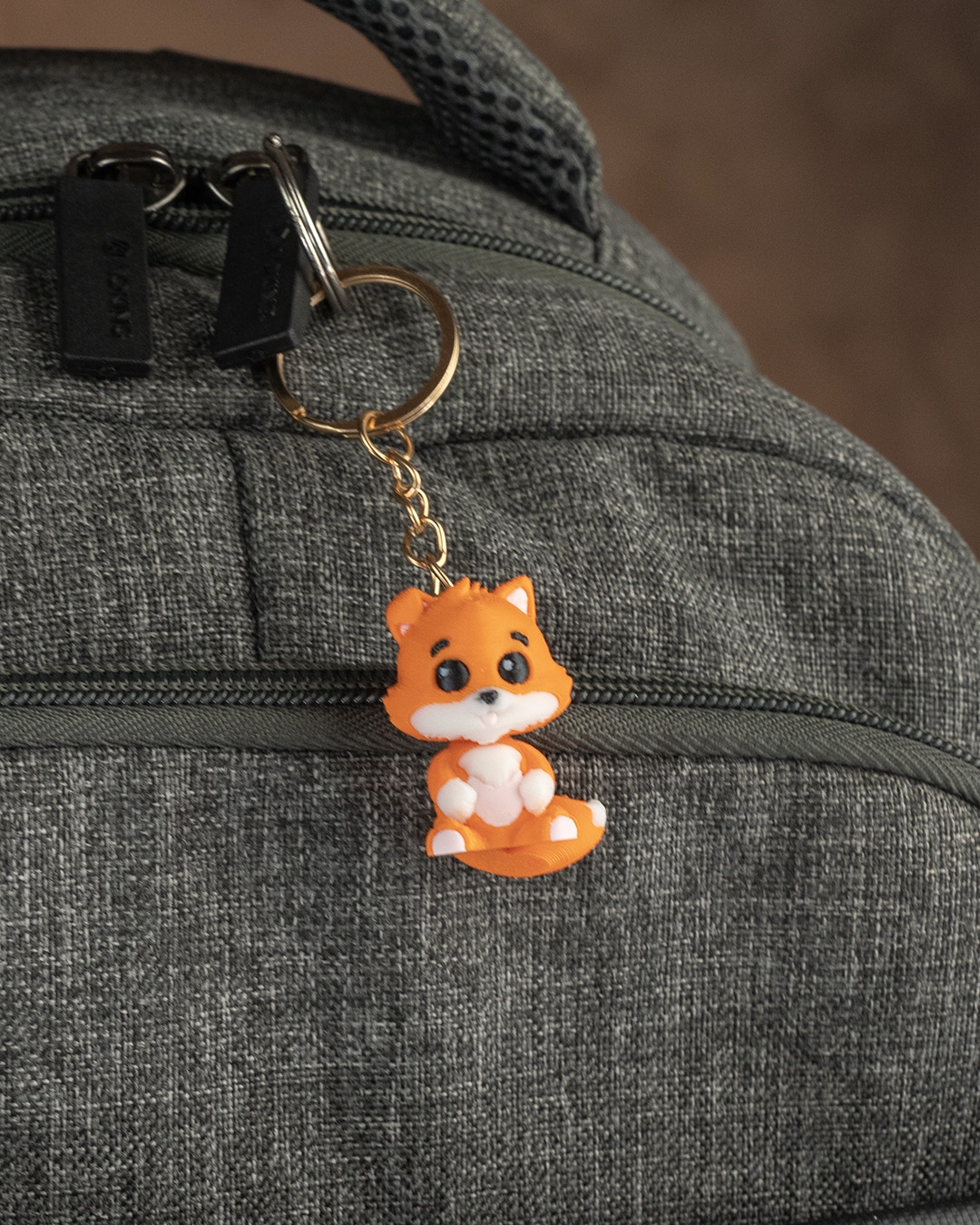 Fox in a Pumpkin Keychain Container - Image 3