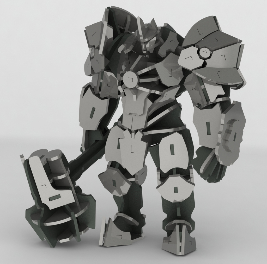 Quebra-cabeça 3D Reinhardt Presente Colecionável