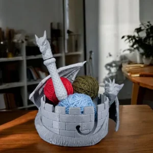Organizador de crochê Dragão – Yarn Keeper Yarn Bowl and Hook Case