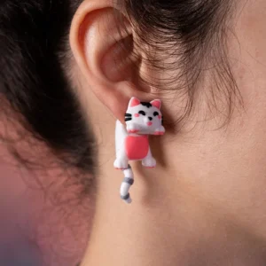 Brincos Gatinho Personalizados Design Purr-ced ear