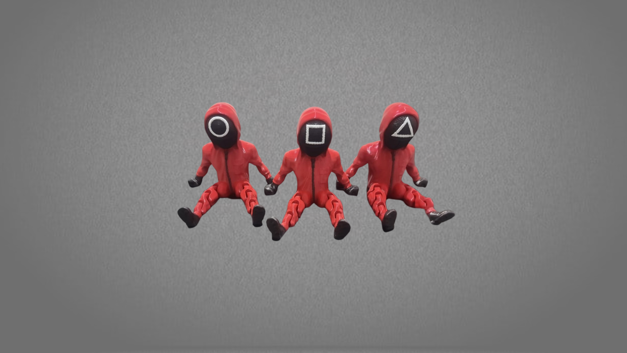 KIT com 3 Trabalhadores Round 6: 1 Quadrado, 1 Triângulo e 1 Redondo