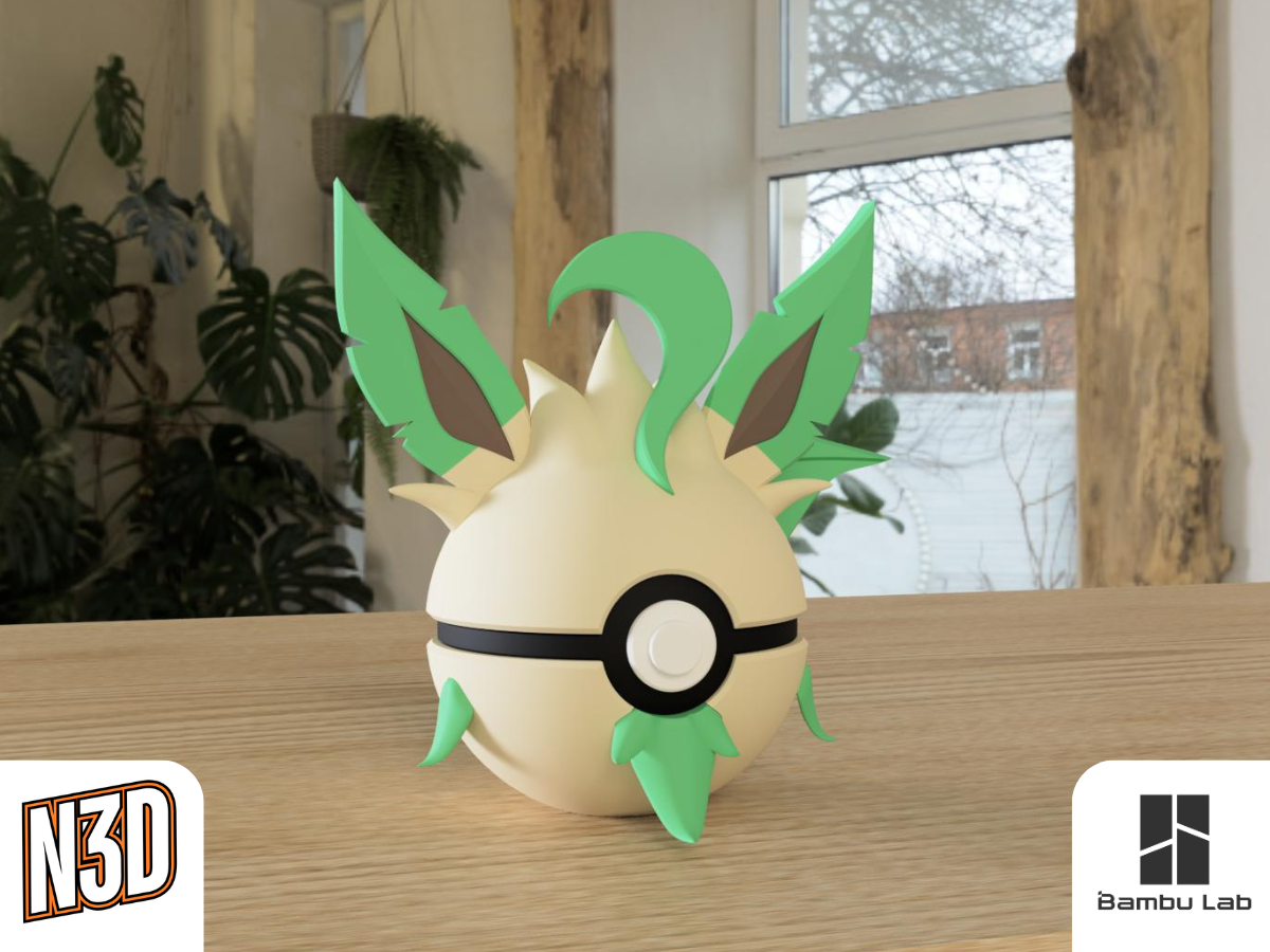 N3D Pokéball - 0470 Leafeon
