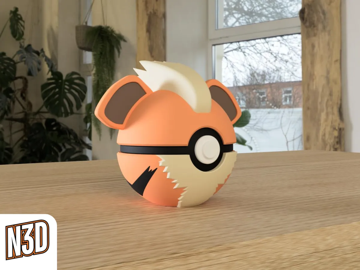 N3D Pokéball - 0058 Growlithe