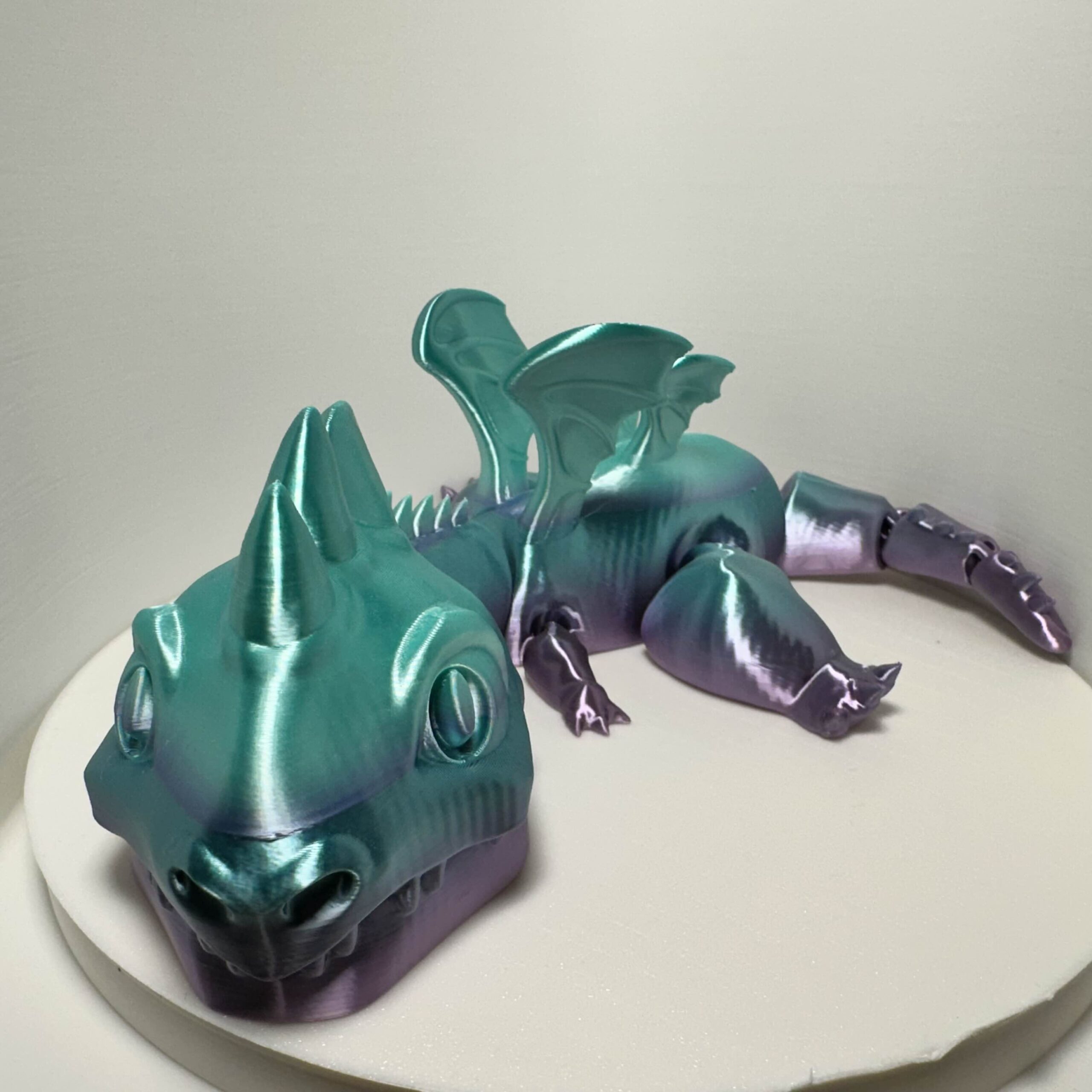 One-of-a-Kind Mint & Lavender Big-Head Dragon β Ready to Ship β Only 1 Available!