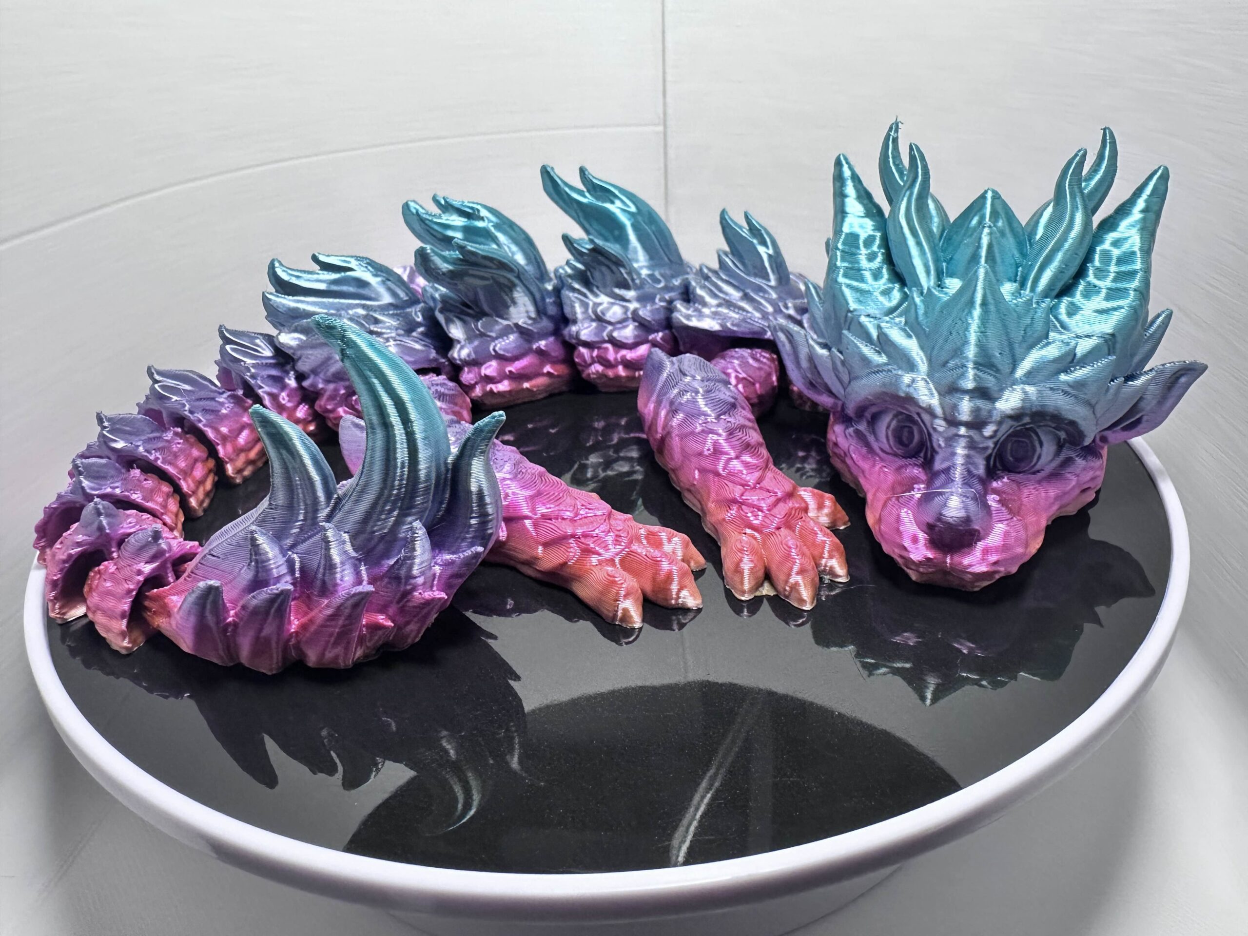 One-of-a-Kind Rainbow Silk Dragon – Ready to Ship – Only 1 Available!