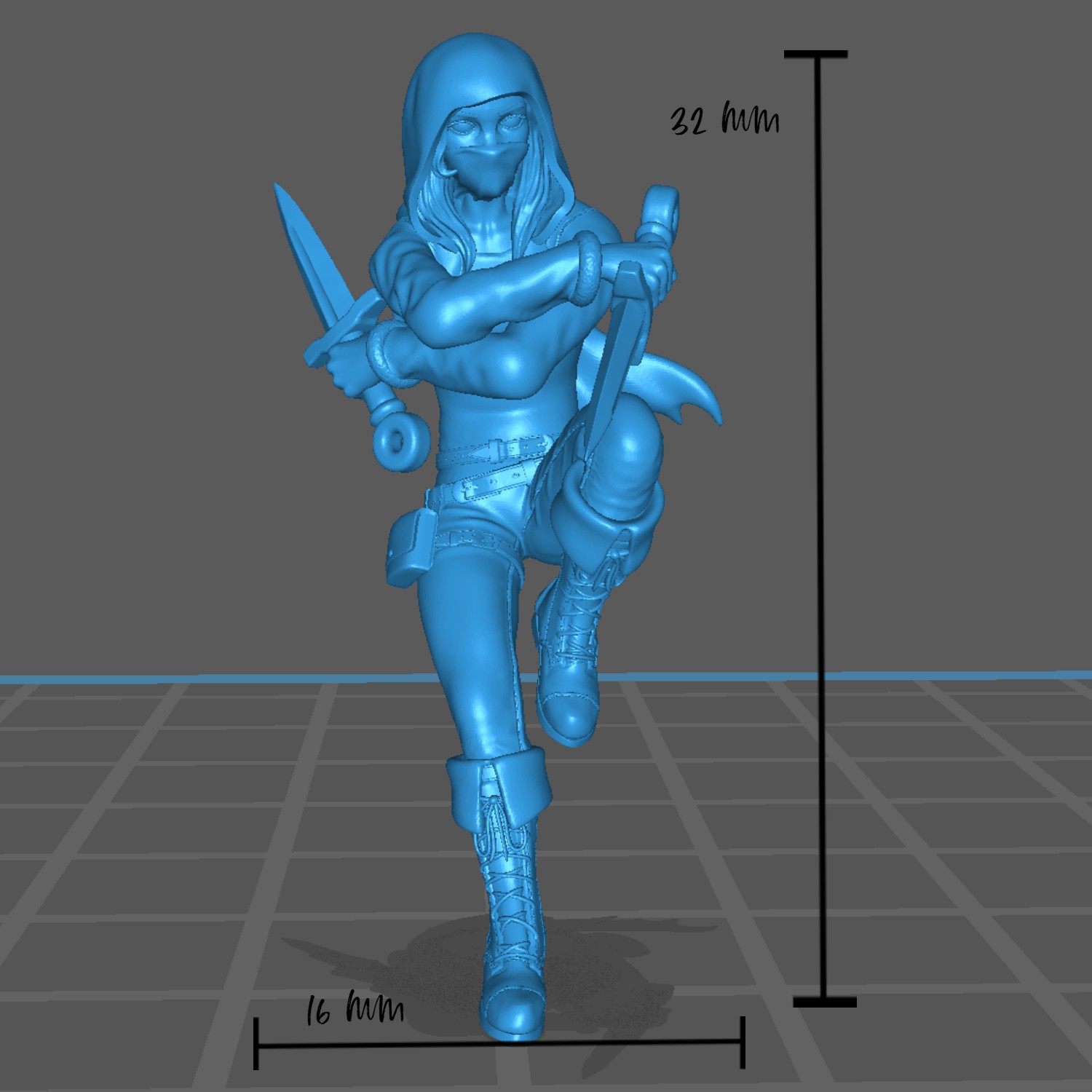 Young Female Rogue | Human | Dagger | Hood | D&D Dungeons and Dragons 5e - Image 5