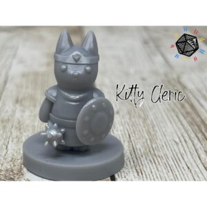 Kitty Cleric | Tabaxi | Male or Female | Found Family Adventurecraft | Tabletop miniatures | Game Token