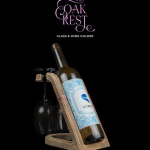 The Oak Rest - Glass & Wine Holder