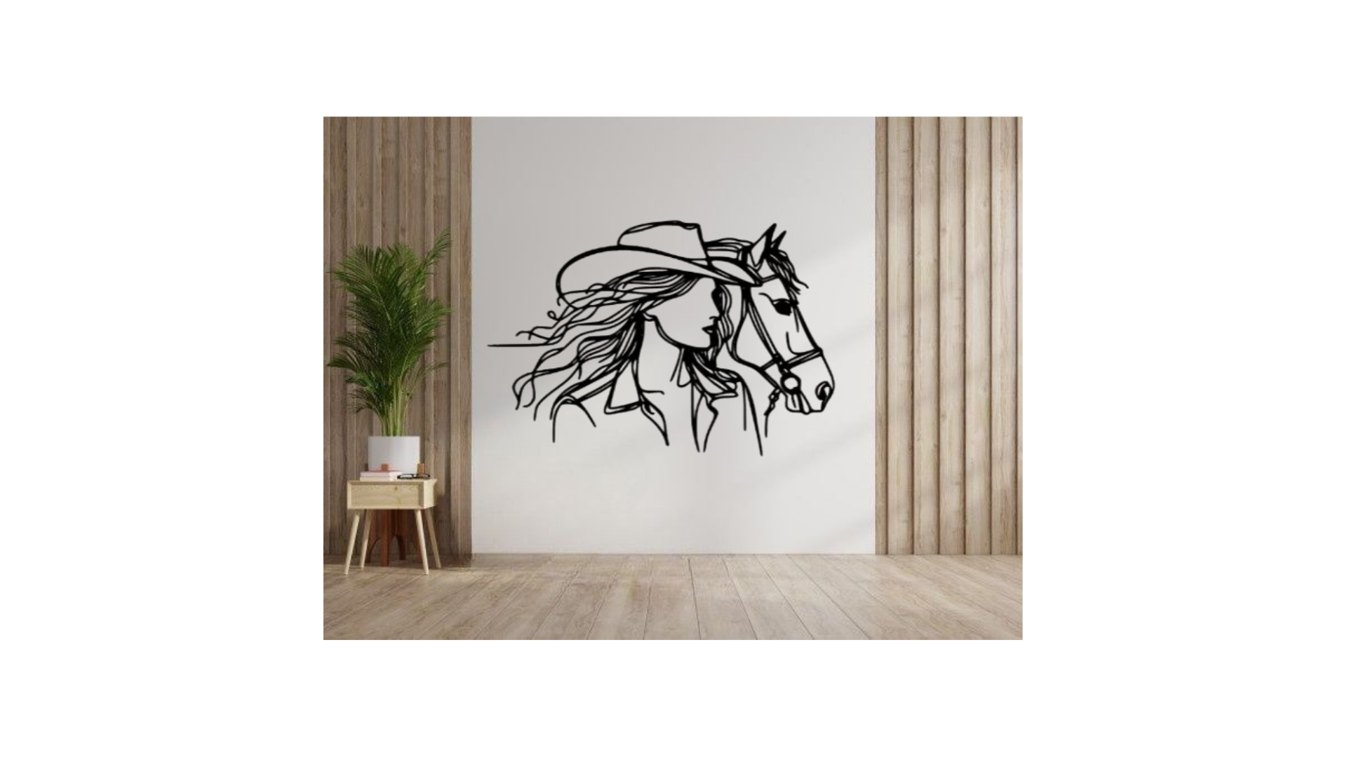 Woman & Horse Wall Decoration