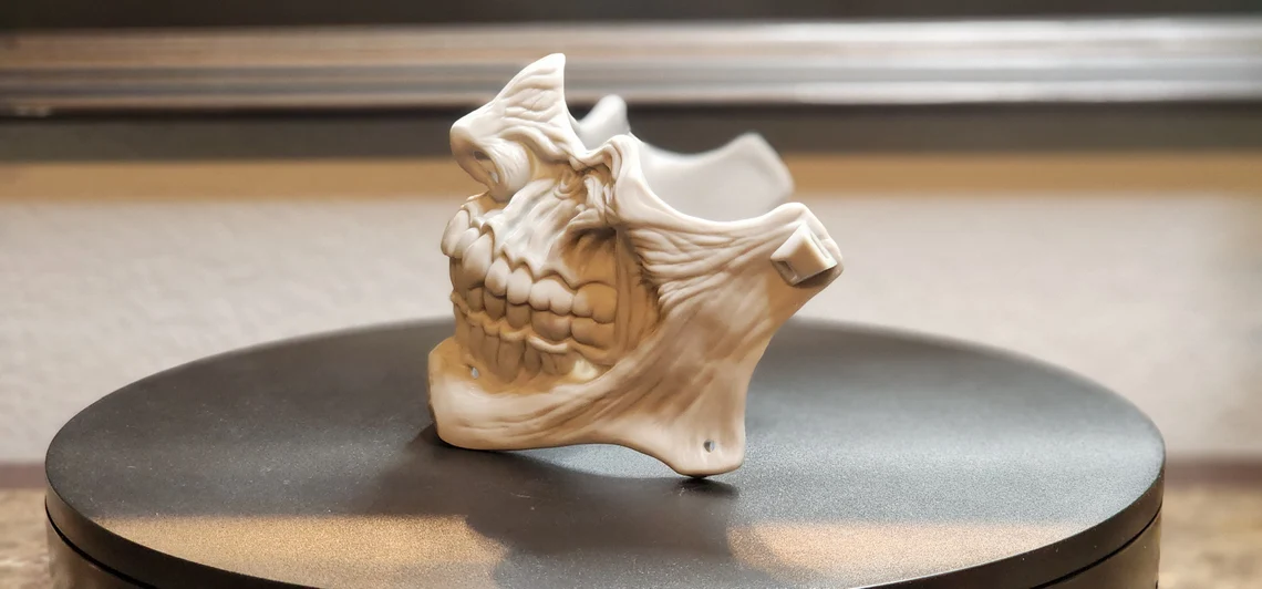 Zombie Face Skeleton Mask (Unpainted) – 3D Printed Decor, Costume & Cosplay - Image 4