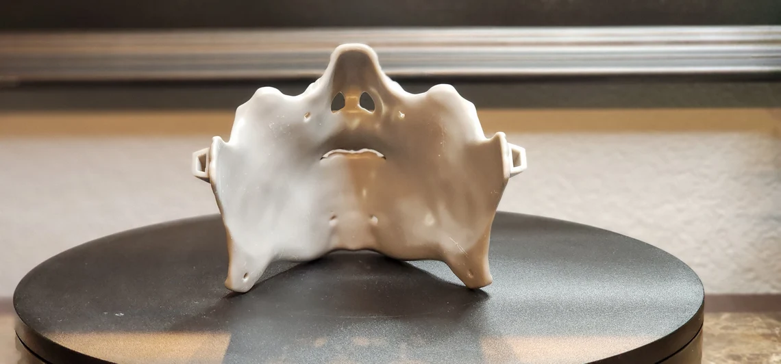 Zombie Face Skeleton Mask (Unpainted) – 3D Printed Decor, Costume & Cosplay - Image 8