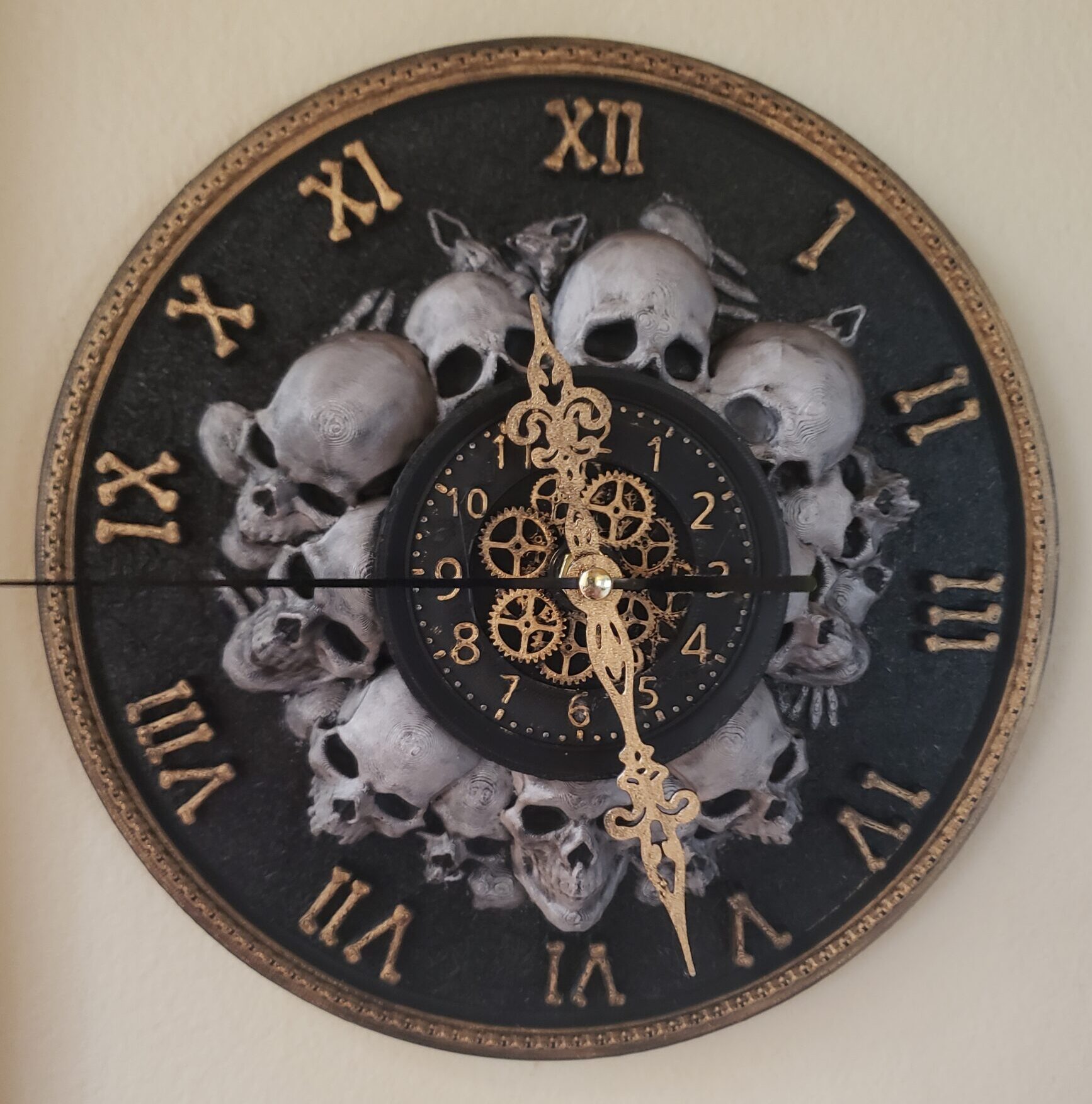 Timeless Skull Wall Clock