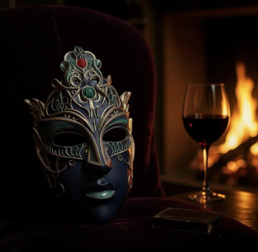 Premium Hand-Painted Ornate Fantasy Mask - Custom 3D Printed Art Piece 🎭