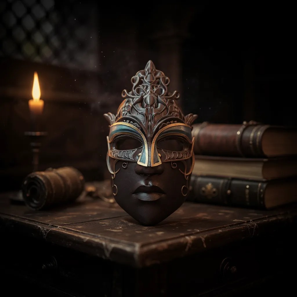 Premium Hand-Painted Ornate Fantasy Mask - Custom 3D Printed Art Piece 🎭 - Image 3