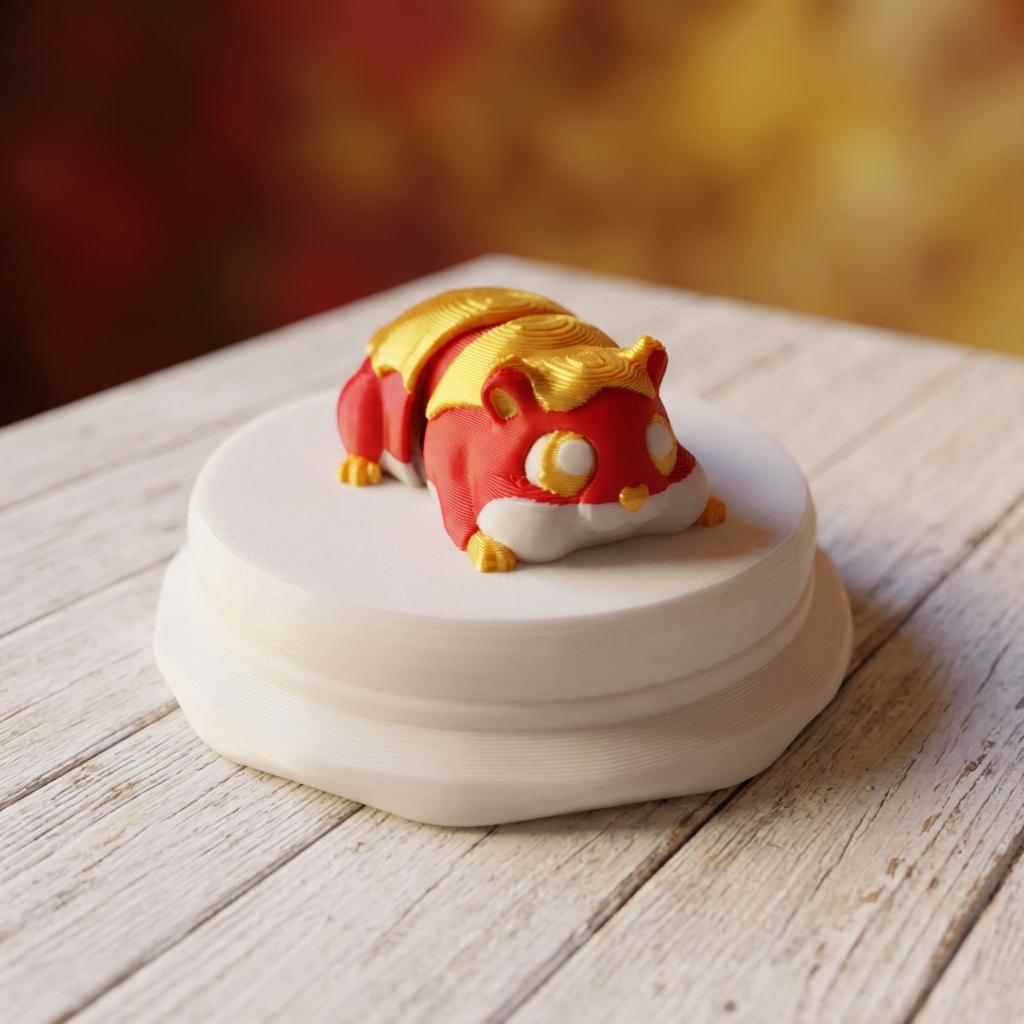 Jamster Jelly Hamster Set — 3d Printed Flexi Toys + Jar + Toast - Image 4