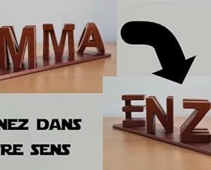 2 prénoms en 1. Prenom double personalisable, decoration interieure, exterieure. Cadeau unique, cadeau mariage anniverssaire..