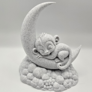 Sleepy Monkey on the Moon